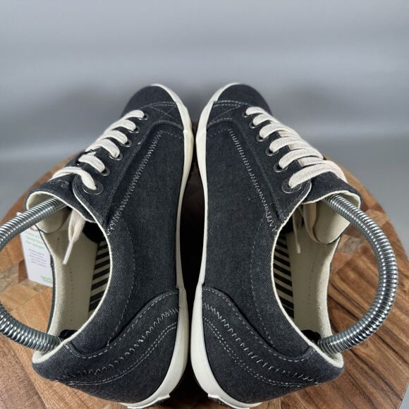 Taos Star Canvas Sneakers Womens 8.5‎ W Wide Grey Low Top Lace Up Shoes New - Picture 5 of 8